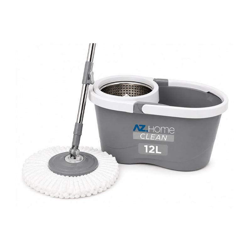 Mop Rotatório AZ Home Clean 12L Cinza com Sistema Giratório 360°