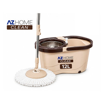 Mop Rotatório AZ Home Clean 12L Creme com Sistema Giratório 360°