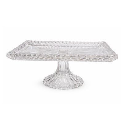 Boleira em Cristal Retangular com Pé 28cm