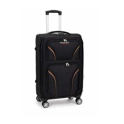 Mala de Viagem 24" Black 143 com Rodinhas, Alça Retrátil e Bolsos Frontais