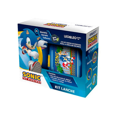 Kit Lanche Sonic Garrafa Plástica + Marmita - Leo&Leo