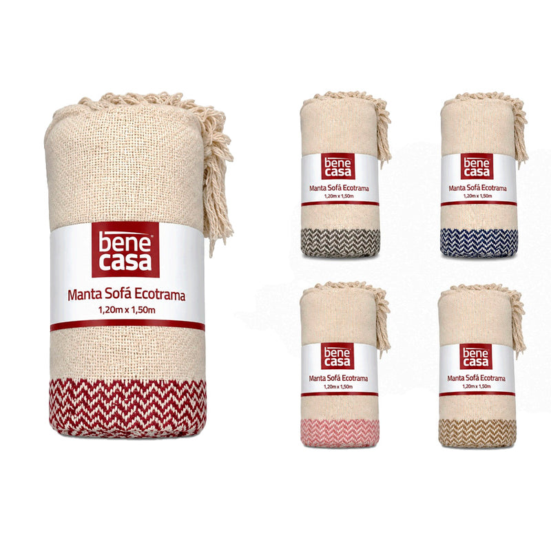 Manta Sofá Ecotrama Bene Casa 1,20m x 1,50m – Cores Diversas