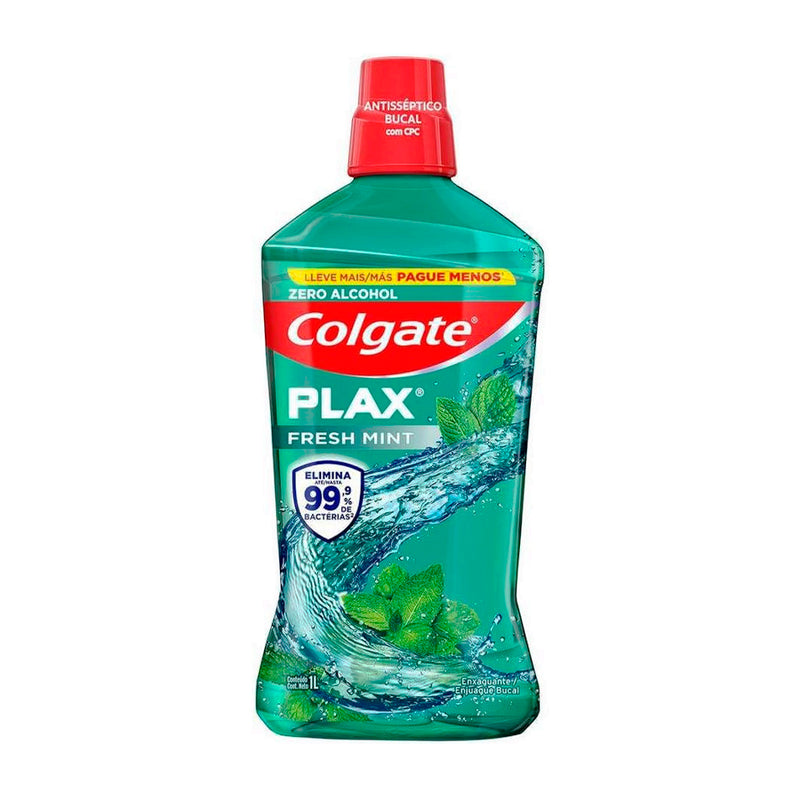 Enxaguante Bucal Colgate Plax Fresh Mint Sem Álcool - 1L