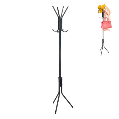 Cabideiro 8 Ganchos Arthi Black 1,71M - Preto