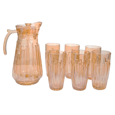Jogo de Jarra Âmbar 1,7 L com 6 Copos 370 ml Elegance