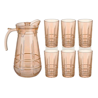 Jogo de Jarra Âmbar 1,7L com 6 Copos 278 ml Delisoga