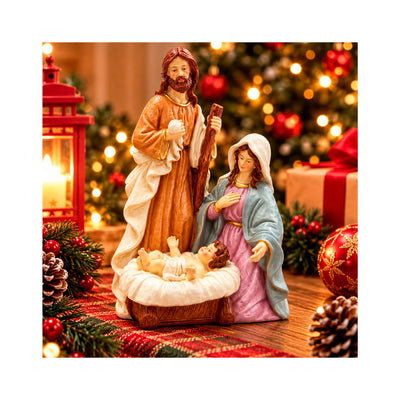 Presépio Natalino Sagrada Família Decorativo - 20cm