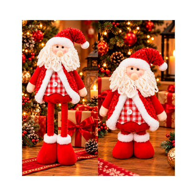 Papai Noel Retrátil com Lantejoulas (50cm a 75cm)