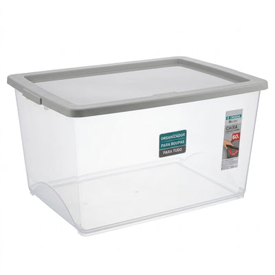 Caixa Organizadora Plástica com tampa My Closet 60L - Ordene