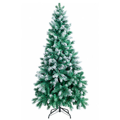 Árvore de Natal Tradicional Verde com Pontas Brancas - 210cm