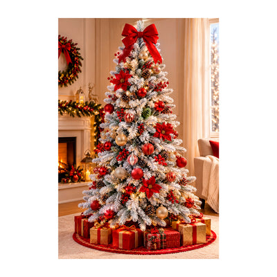 Árvore de Natal Nevada Pop Luxo Pinheiro Mix - 2,10 m