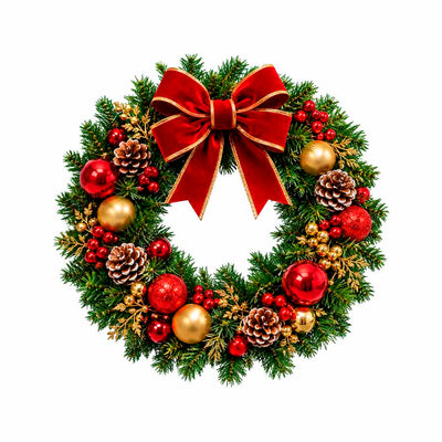 Guirlanda de Natal Artificial Tradicional Verde - 60cm