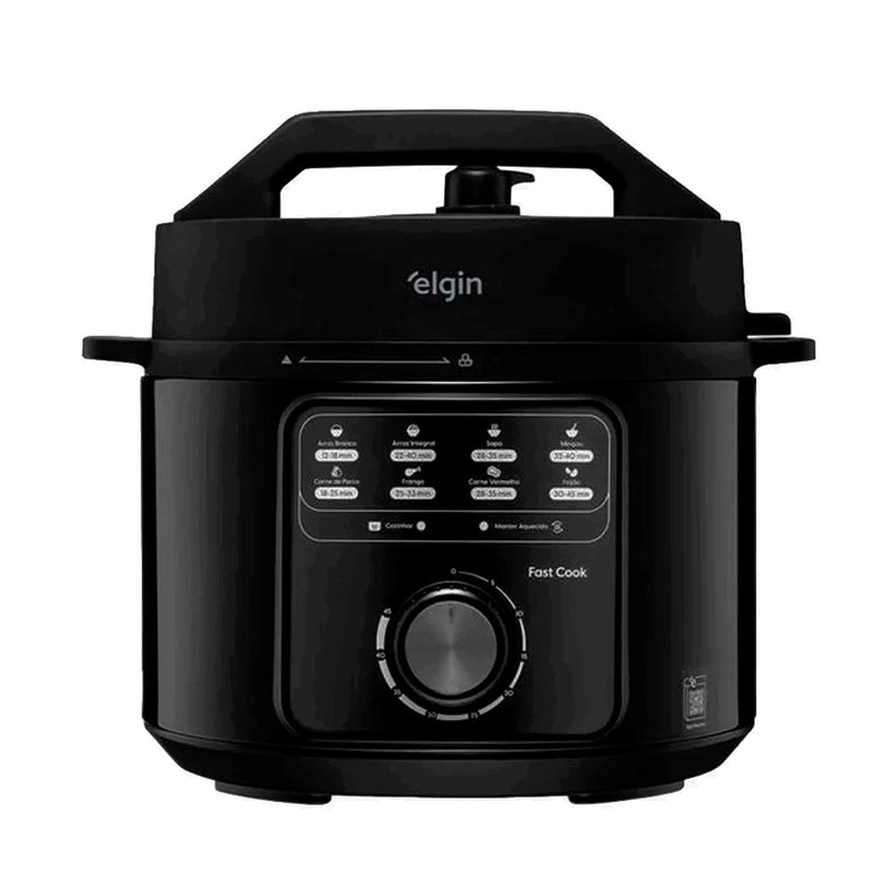 Panela Elétrica de Pressão Elgin Fast Cook 4 Litros 900W Preto - 110V