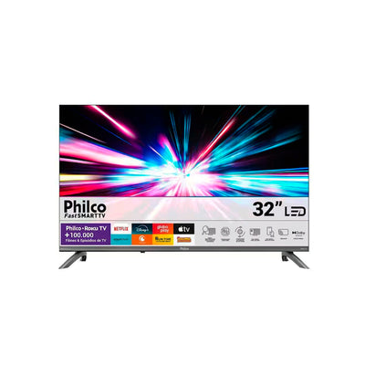 Smart TV 32" HD Philco P32CRB Roku TV HDR10 Dolby Audio
