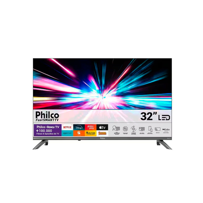 Smart TV 32" HD Philco P32CRB Roku TV HDR10 Dolby Audio