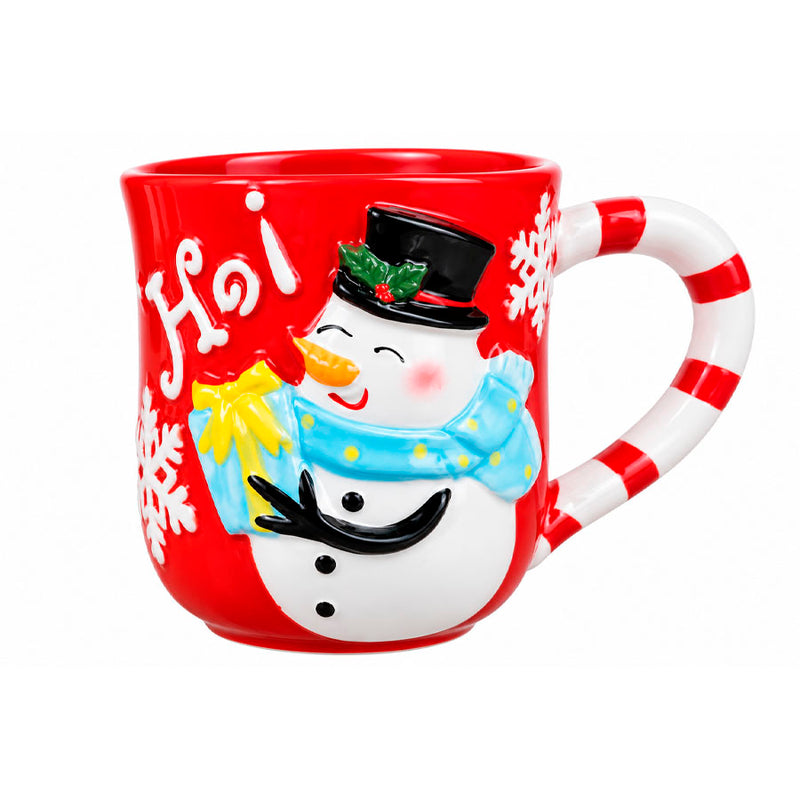 Caneca de Cerâmica Natalina Boneco de Neve Ho! Ho!