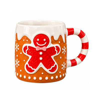 Caneca de Cerâmica Natalina Biscoito Gingerbread 3D