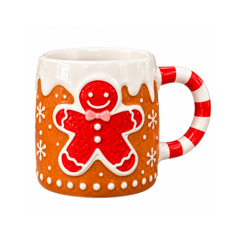 Caneca de Cerâmica Natalina Biscoito Gingerbread 3D
