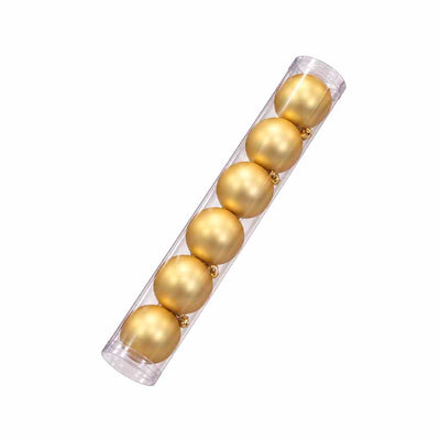 Conjunto de Bolas de Natal Plásticas Douradas 10cm - Kit com 6 Peças