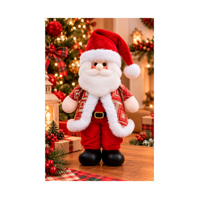 Boneco Papai Noel Decorativo Vermelho - 40 cm