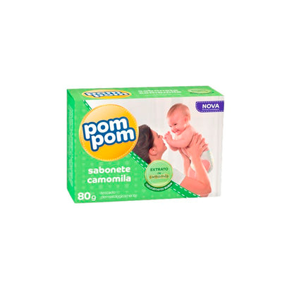 Sabonete Infantil Pom Pom Óleo Camomila e Erva Cidreira 80g