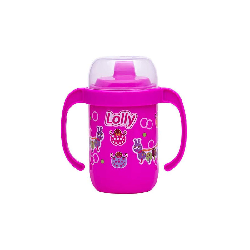 Copo Antivazamento Com Alca 250mL Lolly - Rosa