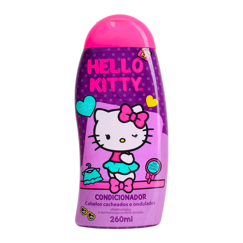 Condicionador Infantil Cabelos Cacheados Hello Kitty 260Ml