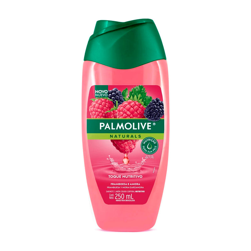 PALMOLIVE NATURALS, TOQUE NUTRITIVO, FRAMBOESA E AMORA, SABONETE LÍQUIDO, 250 ML