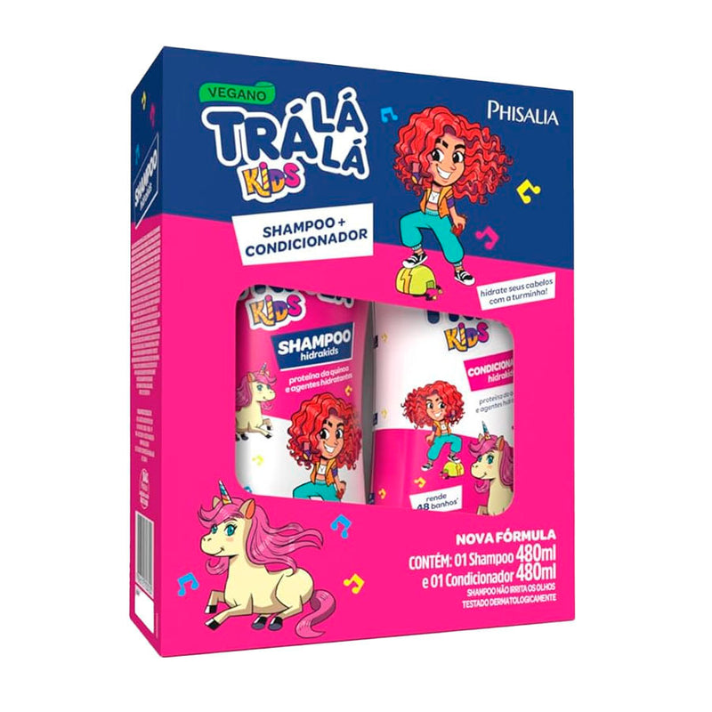 Kit Shampoo E Condicionador Hidrakids Personagem Trá Lá Lá Kids Rosa