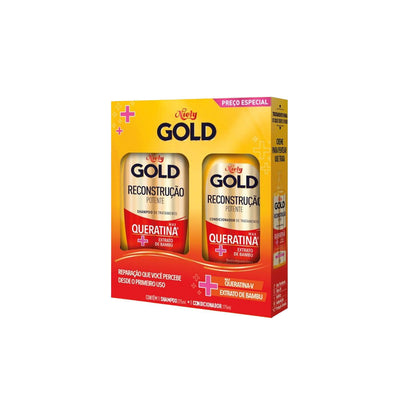Kit Shampoo e Condicionador Niely Gold Max Queratina