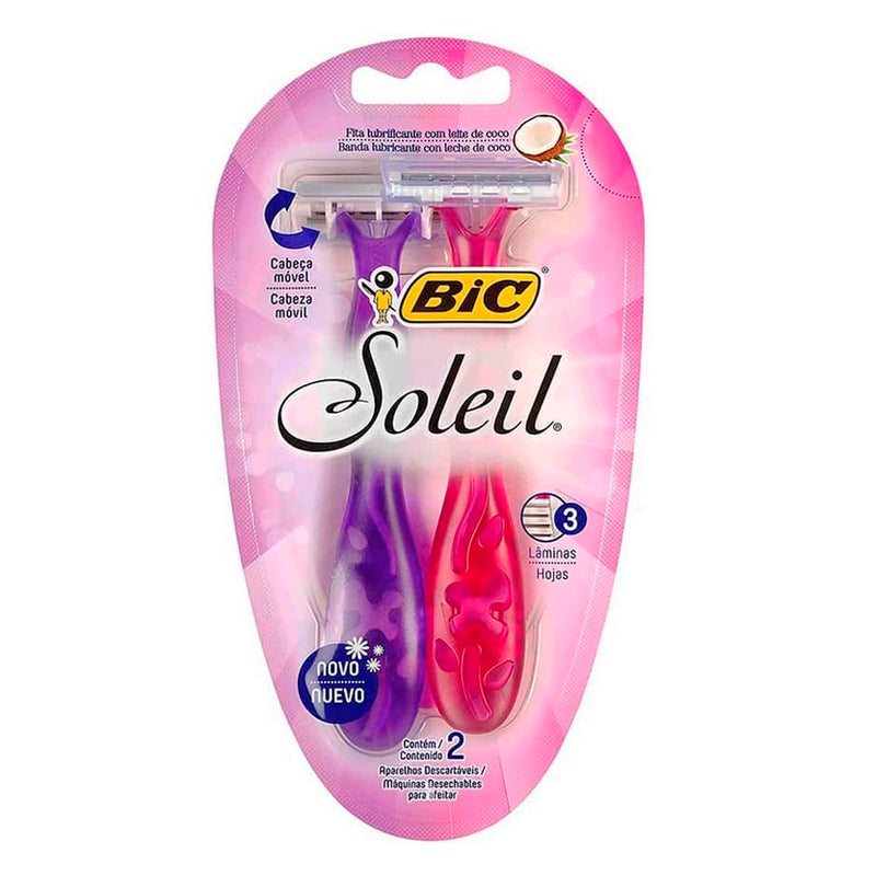 Aparelho de Depilação Bic Soleil 3 Lâminas 2 Unidades