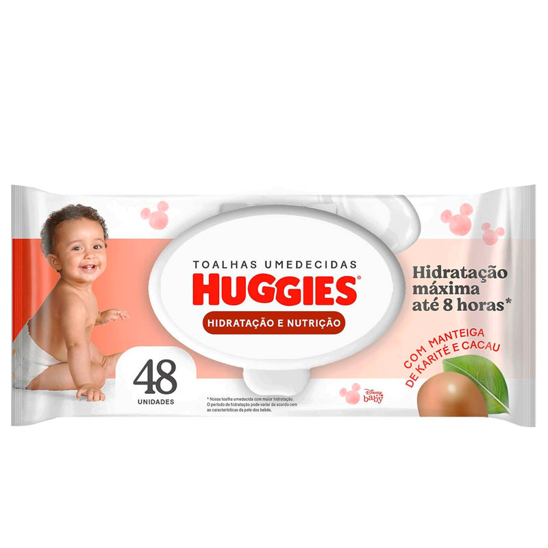 Huggies Lenços Umedecidos Hidratação e Nutrição Contra Assaduras 48 Unidades