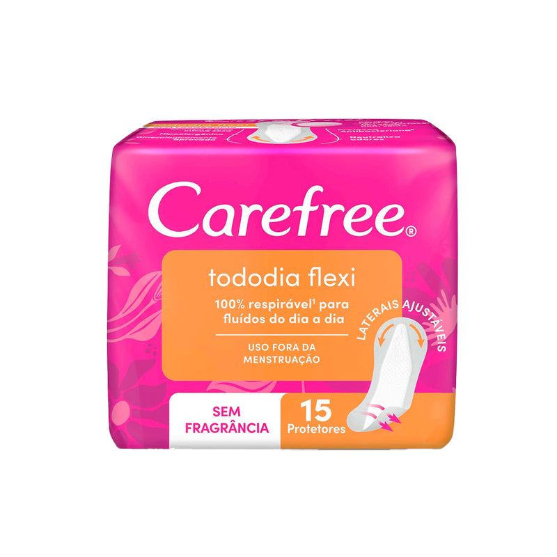 Protetor Diário Carefree Todo Dia Flexi Sem Fragrância - 15 Unidades