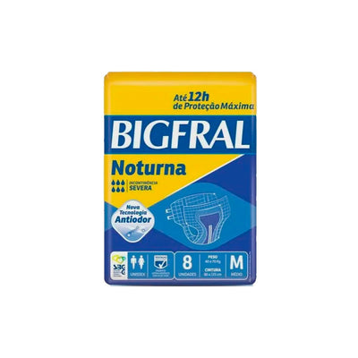 FRALDA GERIATRICA BIGFRAL NOTURNA M 8 UNIDADES