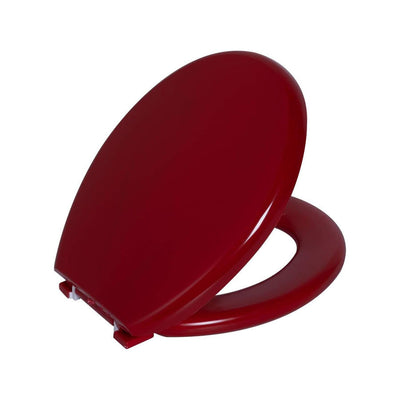 Assento Sanitário Almofadado Oval Vermelho Bordo Astra