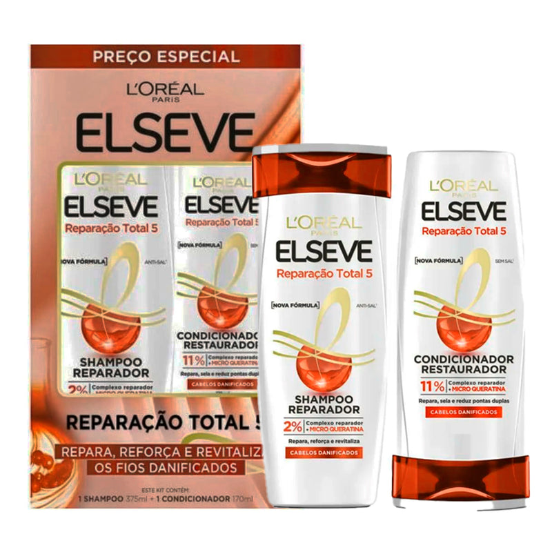 KIT ELSEVE REPARAÇÃO TOTAL 5 SHAMPOO + CONDICIONADOR