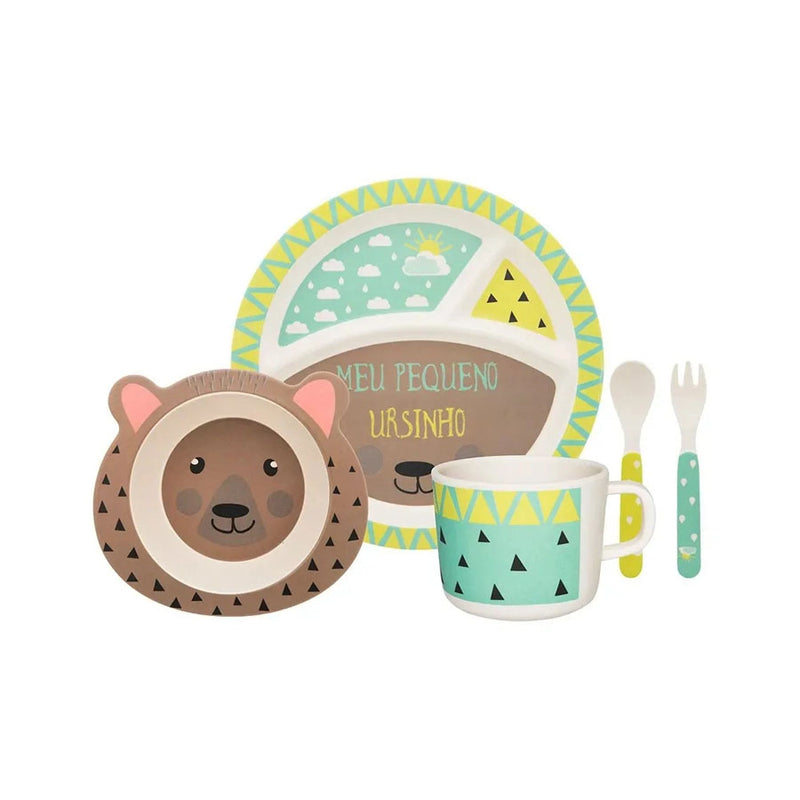 Conjunto Refeição Infantil 5 Peças Estampado