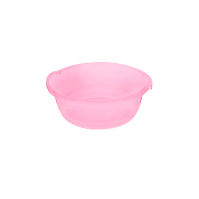 Bacia Redonda Rosa Transparente Plasvale 5,5L