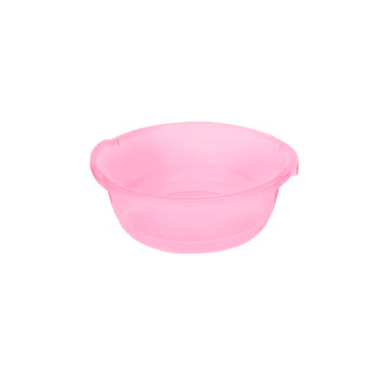 Bacia Redonda Rosa Transparente Plasvale 5,5L