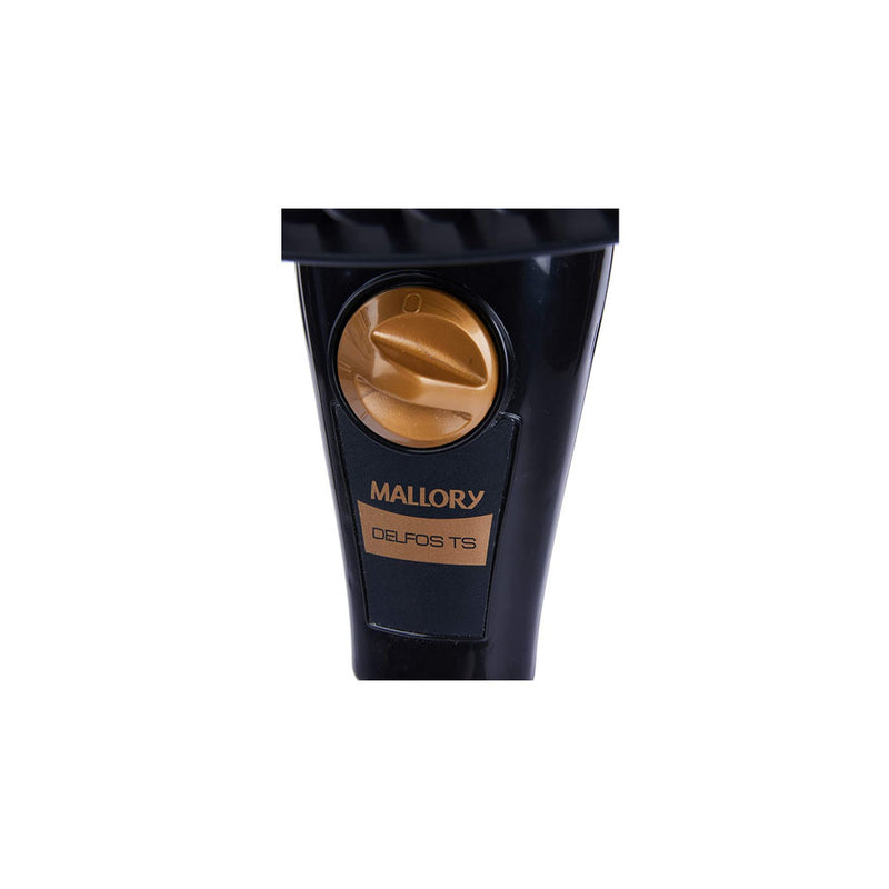 VENTILADOR MALLORY DELFOS PRETO DOURADO