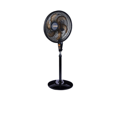 VENTILADOR MALLORY DELFOS PRETO DOURADO