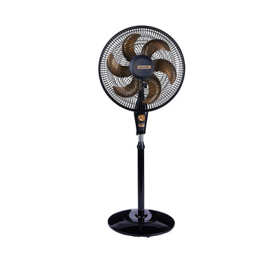 VENTILADOR MALLORY DELFOS PRETO DOURADO