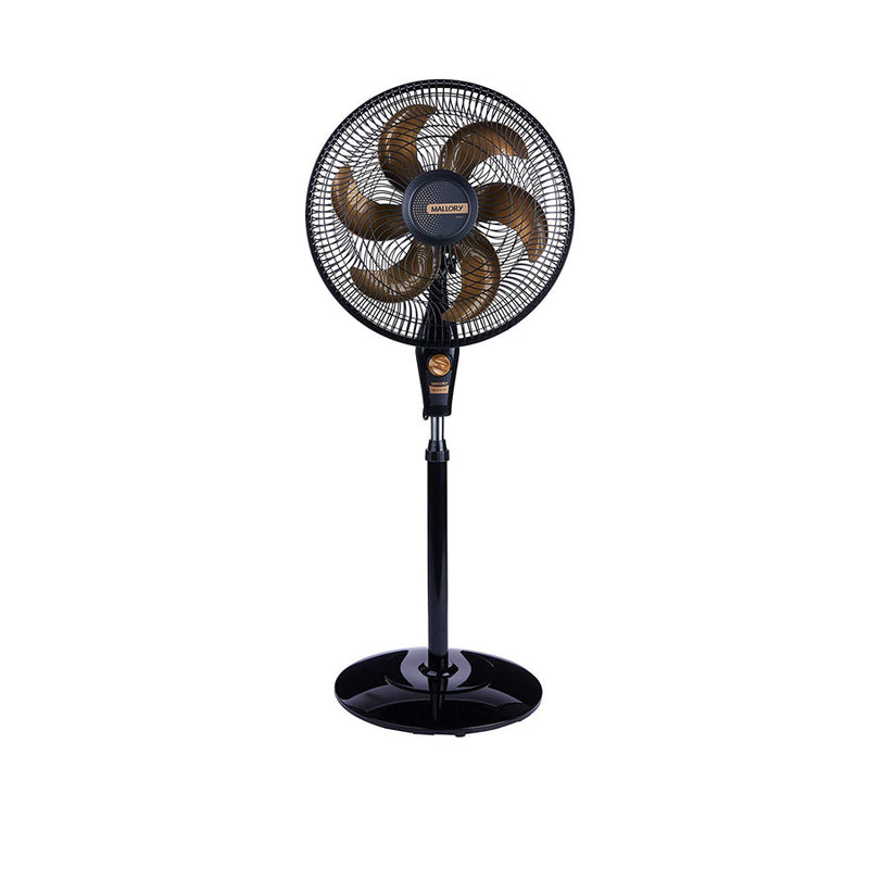 VENTILADOR MALLORY DELFOS PRETO DOURADO