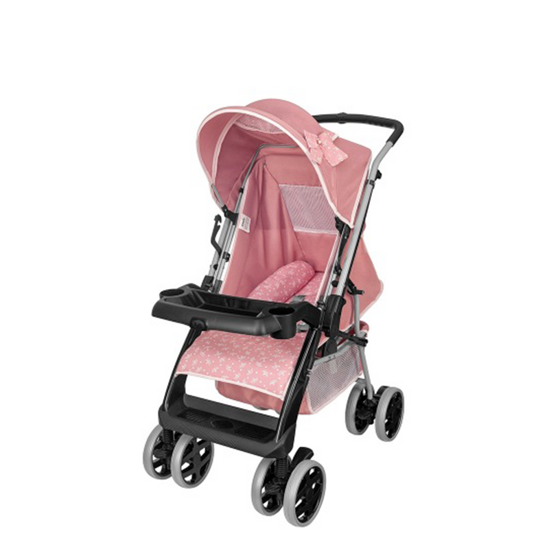 Carrinho de Bebê Tutti Baby Thor Plus - Rosa Coroa