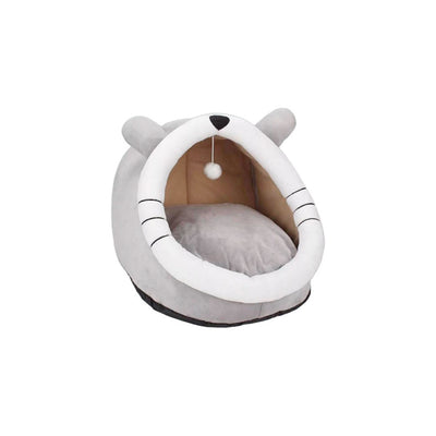 Casinha de Pelúcia Cinza Para Pet G