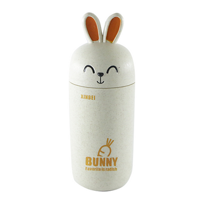 GARRAFA DE ÁGUA INFANTIL COELHINHO 350ML BRANCA