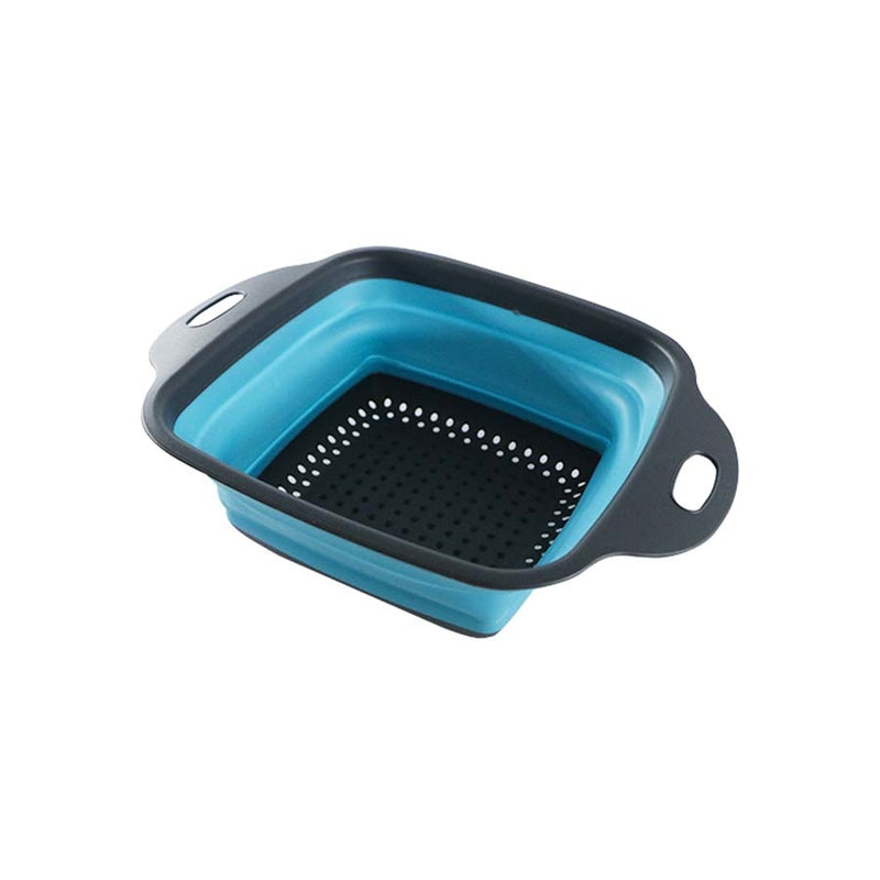 ESCORREDOR RETRÁTIL DE SILICONE AZUL E CINZA