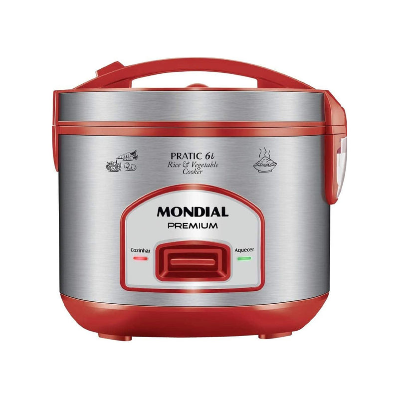 Panela Elétrica Mondial Pratic 6L Premium 110V Vermelha