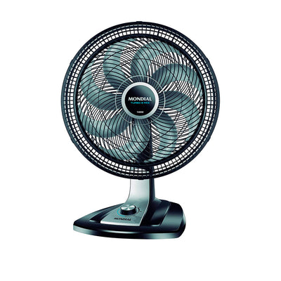 Ventilador de Mesa Turbo Mondial com 03 Velocidades Preto e Prata - VTX-40-8P