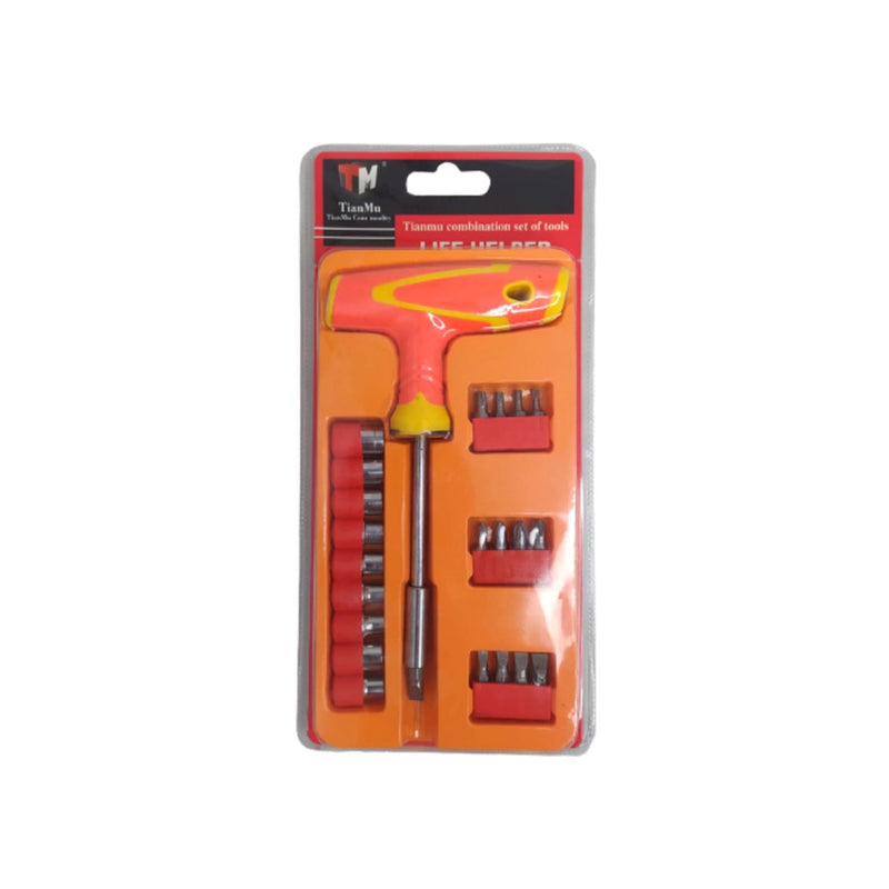 Jogo de Chave Soquete T Fenda Philips Bits 23 Peças